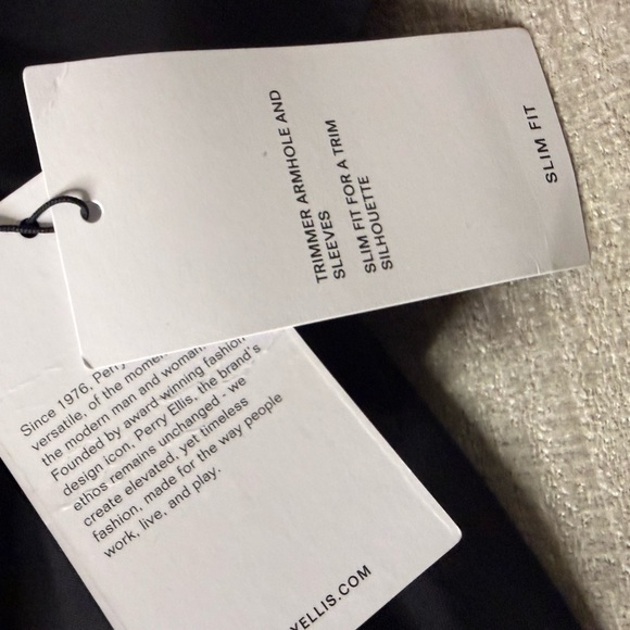 🖤 Perry Ellis Slim Fit Tuxedo Jacket – Men’s 42 Long – New With Tags - Picture 5 of 7